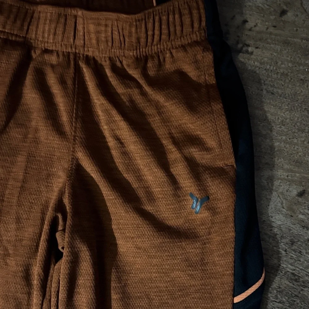 Old Navy Kids Rust Joggers with Black Stripes